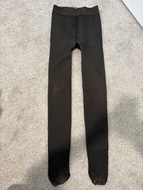 Insulated Black Footed Tights